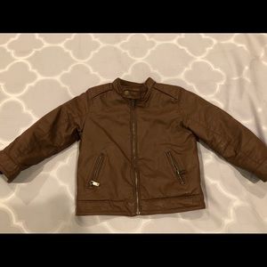 Zara Boys Size 4 Brown’Leather’ Jacket